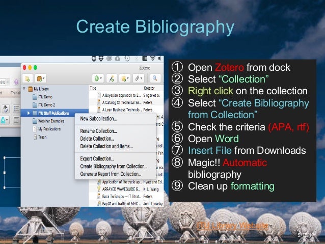 Manage your research with APA and Zotero Manage your research with APA and Zotero