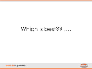 Which is best?? ….
 