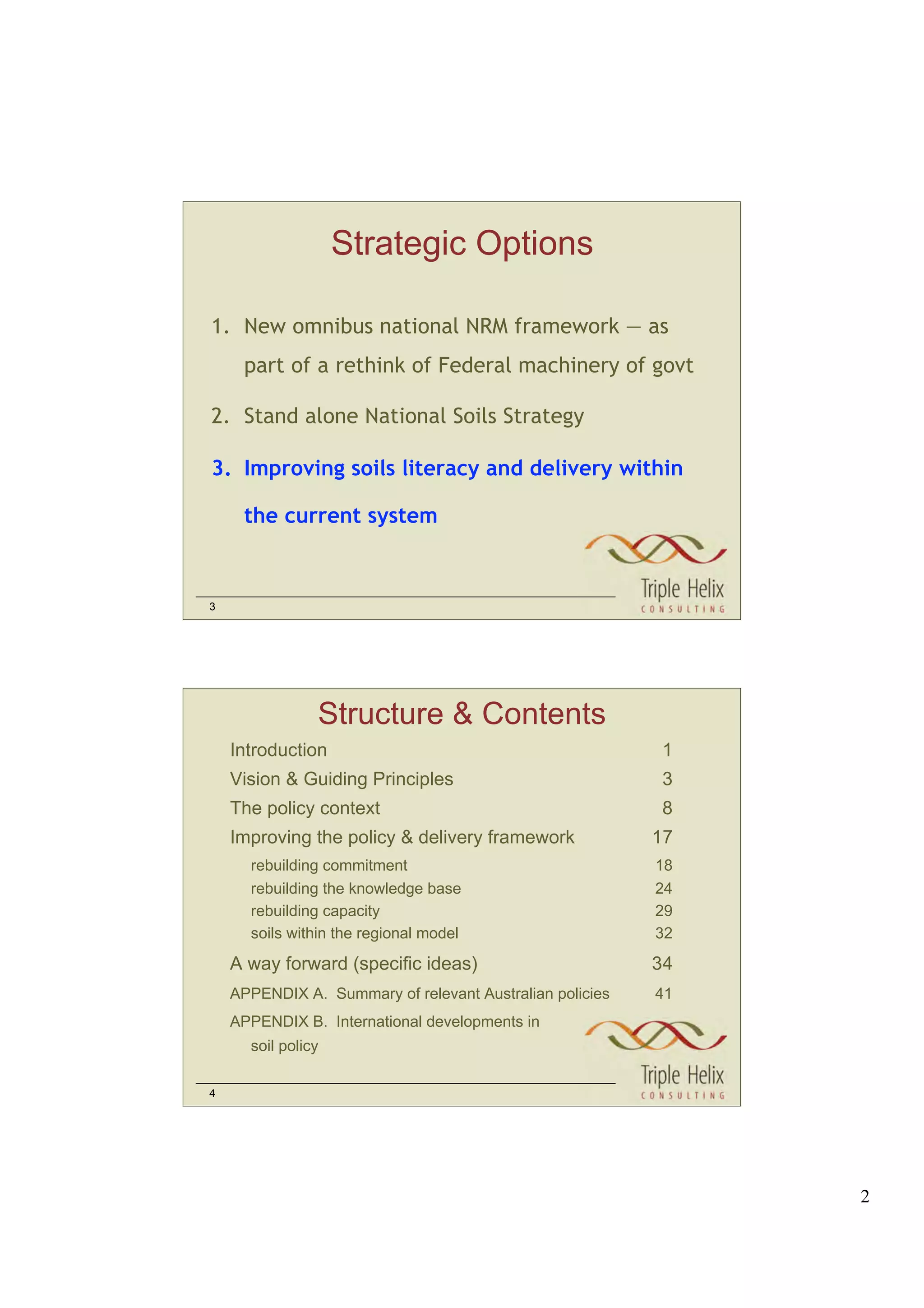 Managing Australian Soils — A Policy Discussion Paper