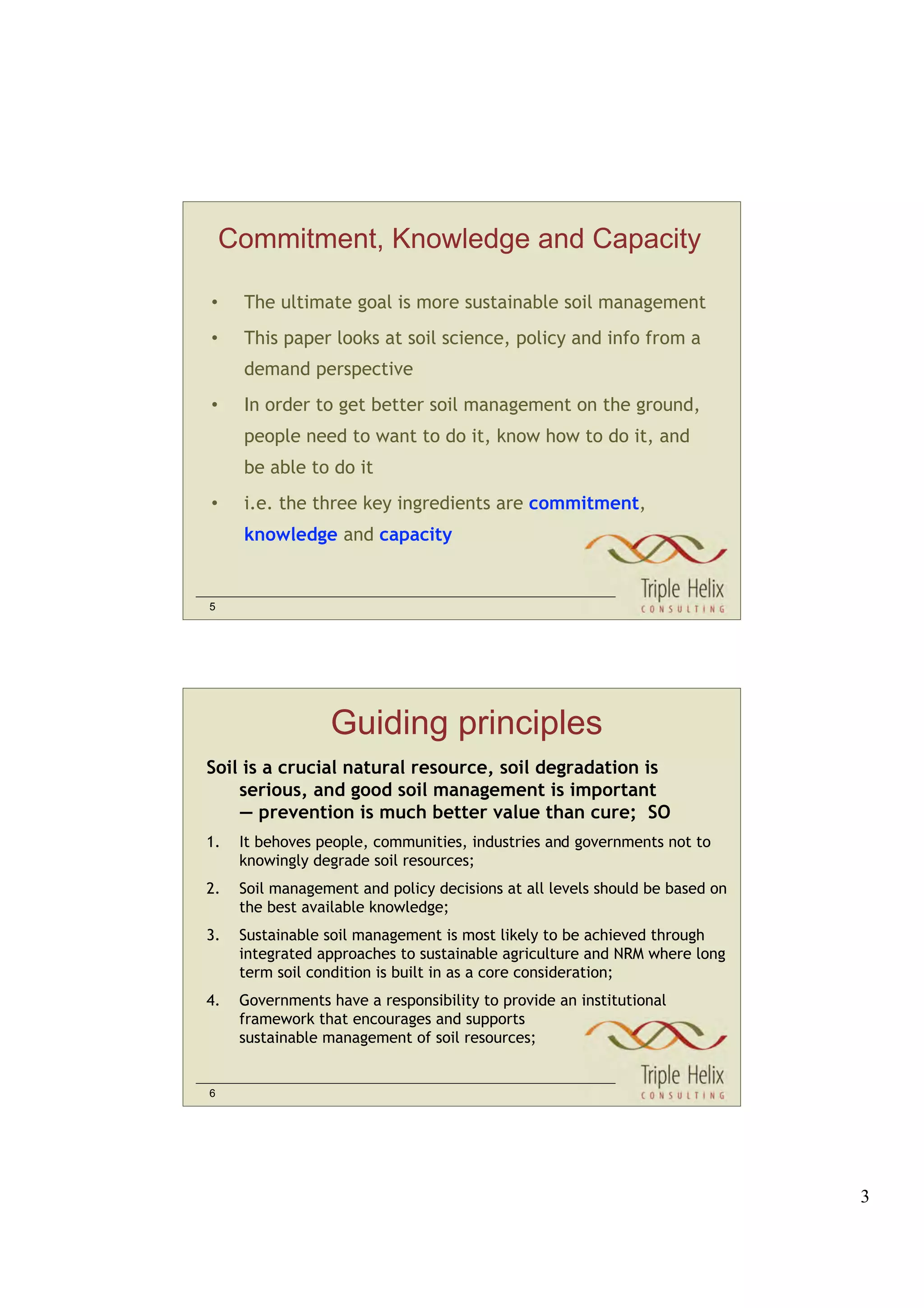 Managing Australian Soils — A Policy Discussion Paper
