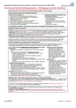 Management & treatment of common infections - Guidance for primary care – March 2022
Summary of antimicrobial guidance – Managing common infections
Page 39 of 53 Version HS v1.0 March 22
 