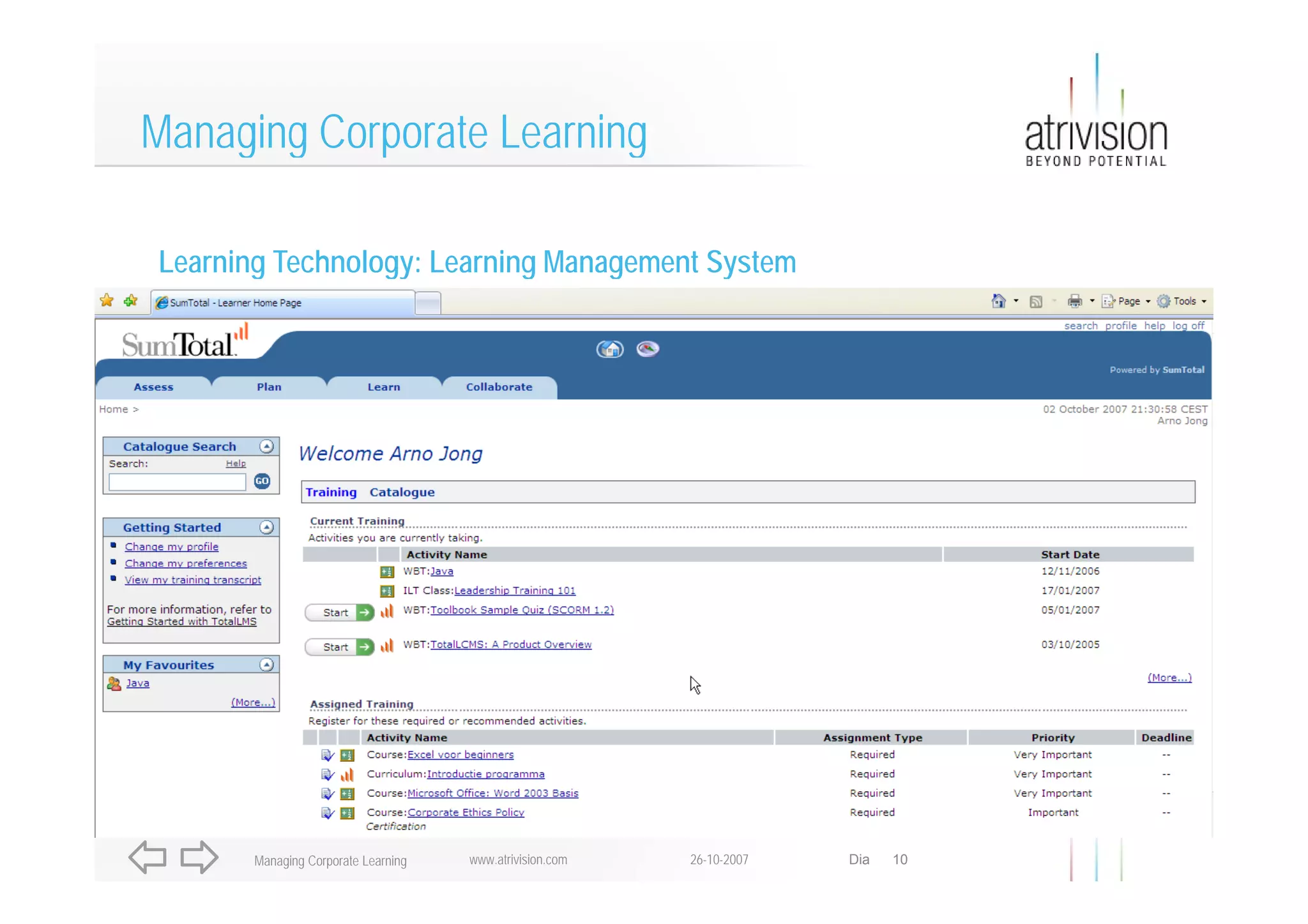 Managing Corporate Learning