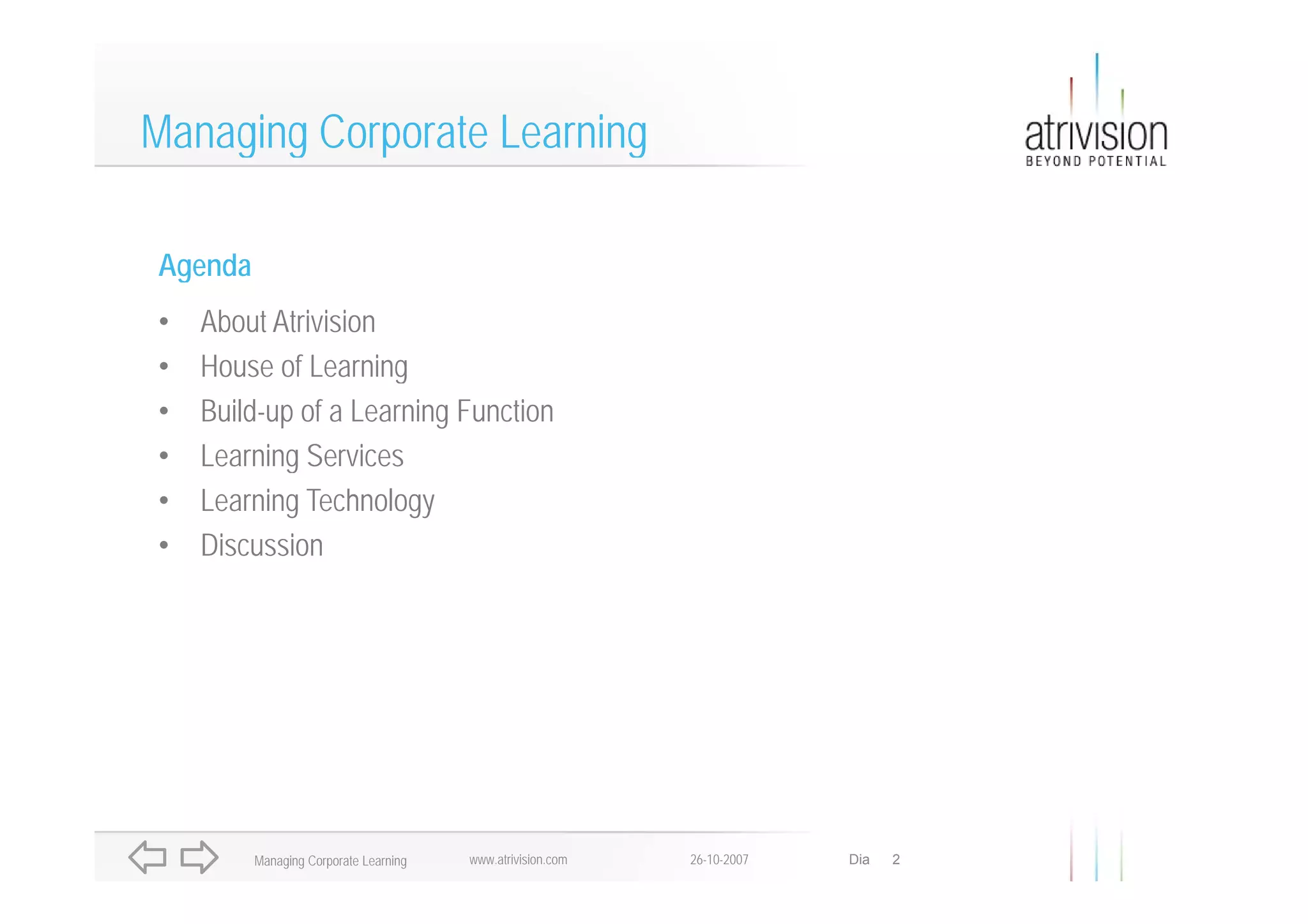 Managing Corporate Learning