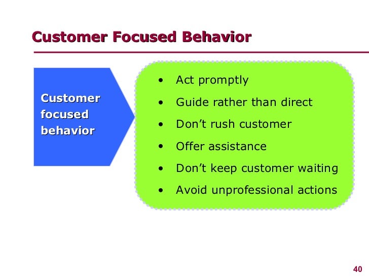 Customer focus examples