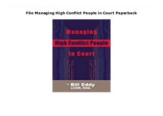 File Managing High Conflict People in Court Paperback
Download Here https://nn.readpdfonline.xyz/?book=1936268019 This book is designed for judicial officers to use in managing people with high conflict personalities in any courtroom, with an emphasis on family court litigants. This easy-to-read booklet provides judicial officers with accurate and authoritative information about the subject matters covered. It describes general principles and suggestions for judicial officers to immediately put into practice. Read Online PDF Managing High Conflict People in Court, Read PDF Managing High Conflict People in Court, Read Full PDF Managing High Conflict People in Court, Download PDF and EPUB Managing High Conflict People in Court, Read PDF ePub Mobi Managing High Conflict People in Court, Downloading PDF Managing High Conflict People in Court, Read Book PDF Managing High Conflict People in Court, Read online Managing High Conflict People in Court, Download Managing High Conflict People in Court Bill Eddy pdf, Download Bill Eddy epub Managing High Conflict People in Court, Read pdf Bill Eddy Managing High Conflict People in Court, Read Bill Eddy ebook Managing High Conflict People in Court, Read pdf Managing High Conflict People in Court, Managing High Conflict People in Court Online Read Best Book Online Managing High Conflict People in Court, Download Online Managing High Conflict People in Court Book, Download Online Managing High Conflict People in Court E-Books, Read Managing High Conflict People in Court Online, Read Best Book Managing High Conflict People in Court Online, Read Managing High Conflict People in Court Books Online Download Managing High Conflict People in Court Full Collection, Read Managing High Conflict People in Court Book, Read Managing High Conflict People in Court Ebook Managing High Conflict People in Court PDF Download online, Managing High Conflict People in Court pdf Download online, Managing High Conflict People in Court Download, Download Managing High Conflict People in Court Full PDF,
Download Managing High Conflict People in Court PDF Online, Download Managing High Conflict People in Court Books Online, Download Managing High Conflict People in Court Full Popular PDF, PDF Managing High Conflict People in Court Download Book PDF Managing High Conflict People in Court, Download online PDF Managing High Conflict People in Court, Read Best Book Managing High Conflict People in Court, Read PDF Managing High Conflict People in Court Collection, Read PDF Managing High Conflict People in Court Full Online, Read Best Book Online Managing High Conflict People in Court, Download Managing High Conflict People in Court PDF files
 