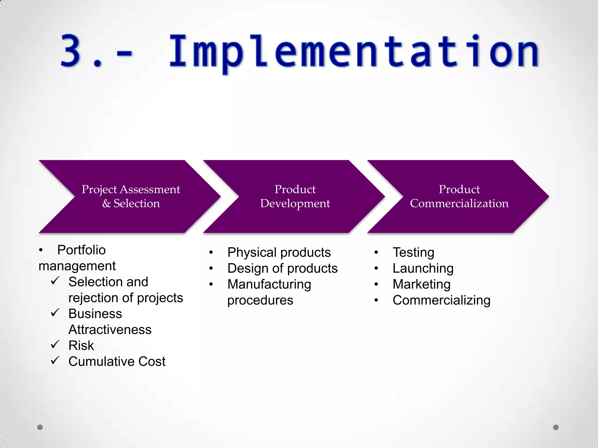 • The ultimate purpose of innovation: create value.
 Commercial success
 Market share
 Cost reduction
 Knowledge generation
 Customer’s lifestyles improvement
 Positive changes in society, patents, etc
• They are reflected in:
 Bottom line
 Specific KPI’s
 Economic development: price/earning ratio
 