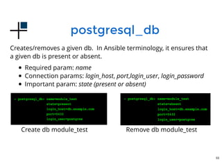Managing Postgres with Ansible | PDF