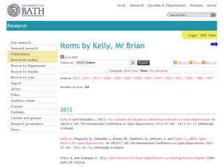 My Papers
My papers in the University of Bath Opus repository
16
 