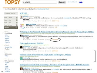 Topsy and Event Hashtag
Buzz around event
hashtag captured
by Topsy
44
 