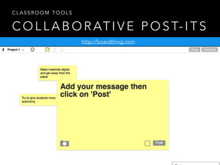B E N E F I T S O F B R A I N S T O R M I N G W O R D S
• Involves all students
• Pushes the responsibility onto the students
• Engages them through the digital medium
• Provides a useful record to review
 