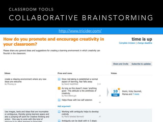 C O L L A B O R AT I V E P O S T- I T S
C L A S S R O O M T O O L S
http://boardthing.com
 