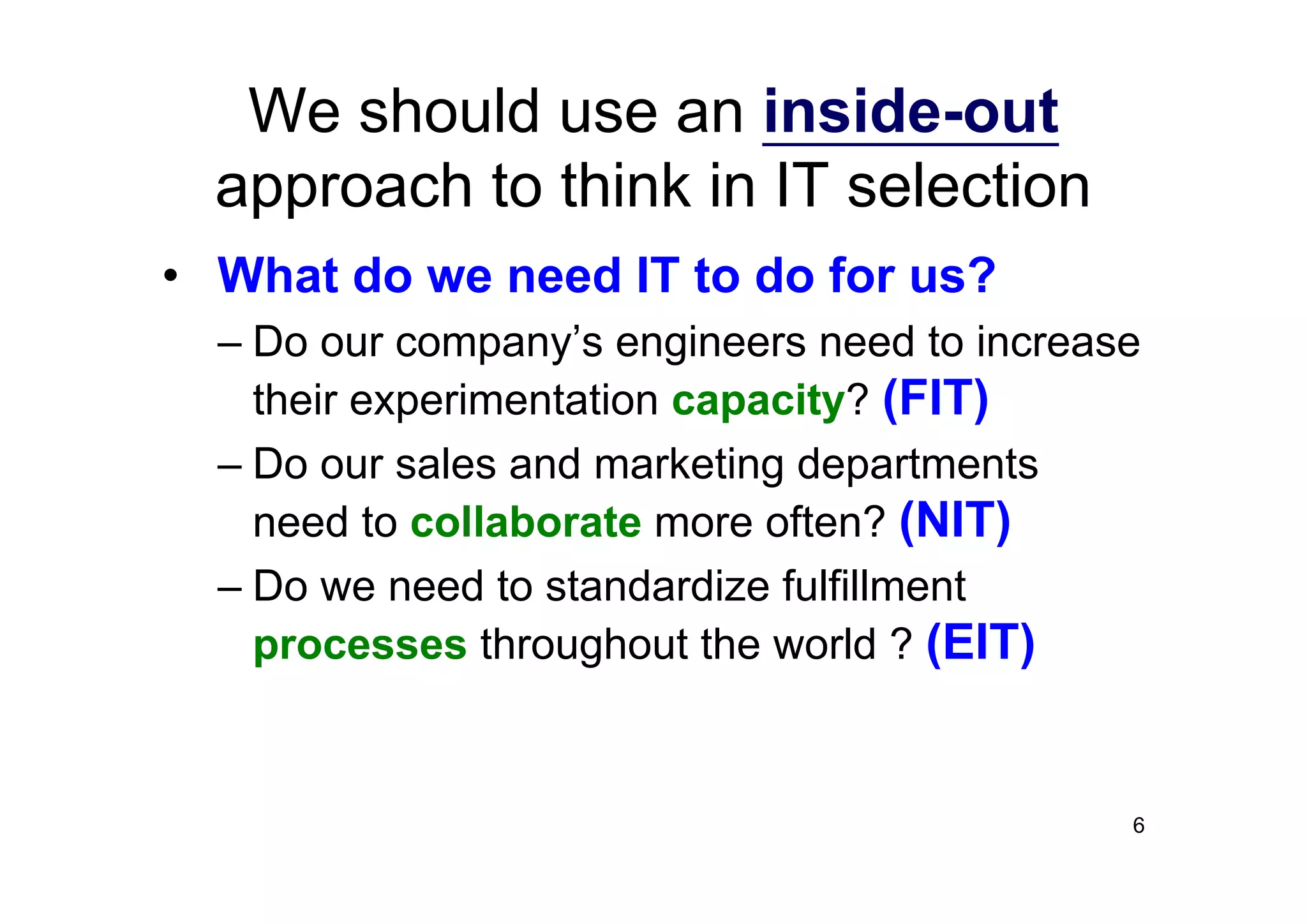 Managing The Three Types of IT
