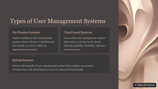 Managing-User-Management-Systems-Variants-and-Analysis.pptx