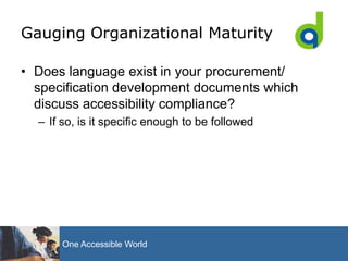 Managing Accessibility Compliance in the Enterprise