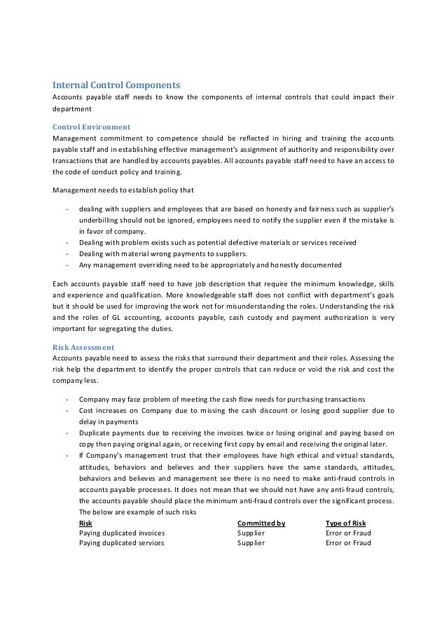 Managing accounts payables process