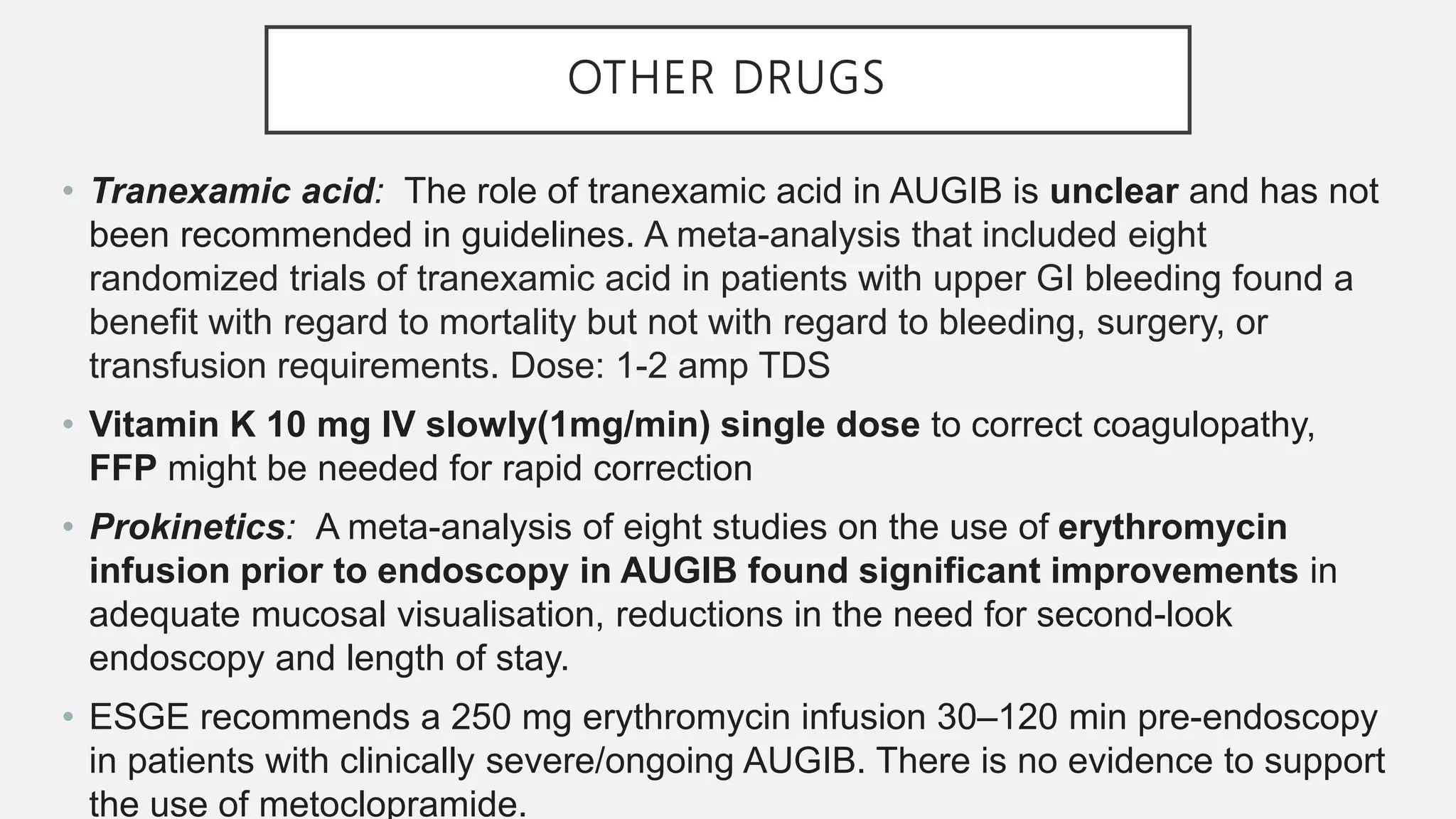 Managing acute upper gi bleeding | PPTX