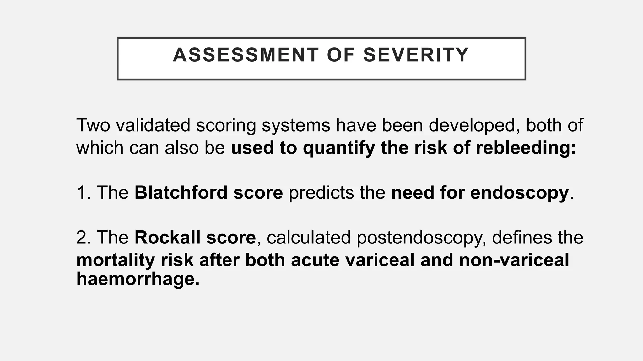 Rockall Risk Score Managing acute upper gi bleeding | PPTX