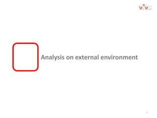 Analysis on external environment
7
 