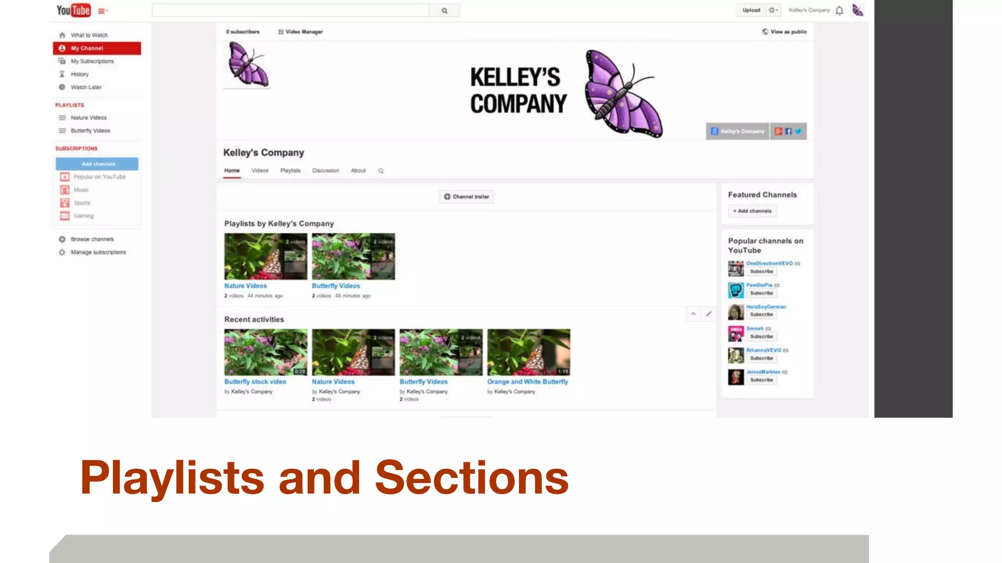 Playlists and Sections
 