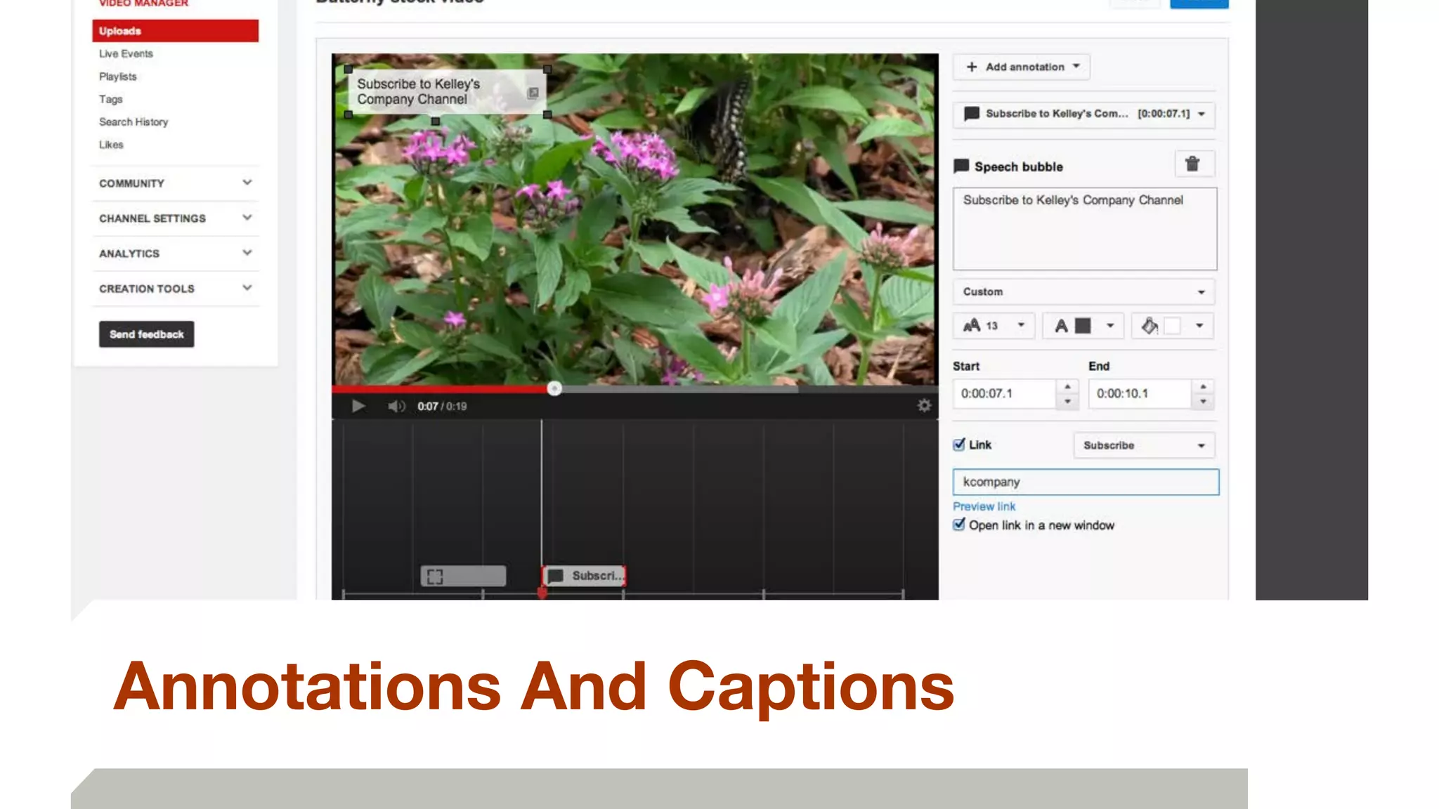 Annotations And Captions
 