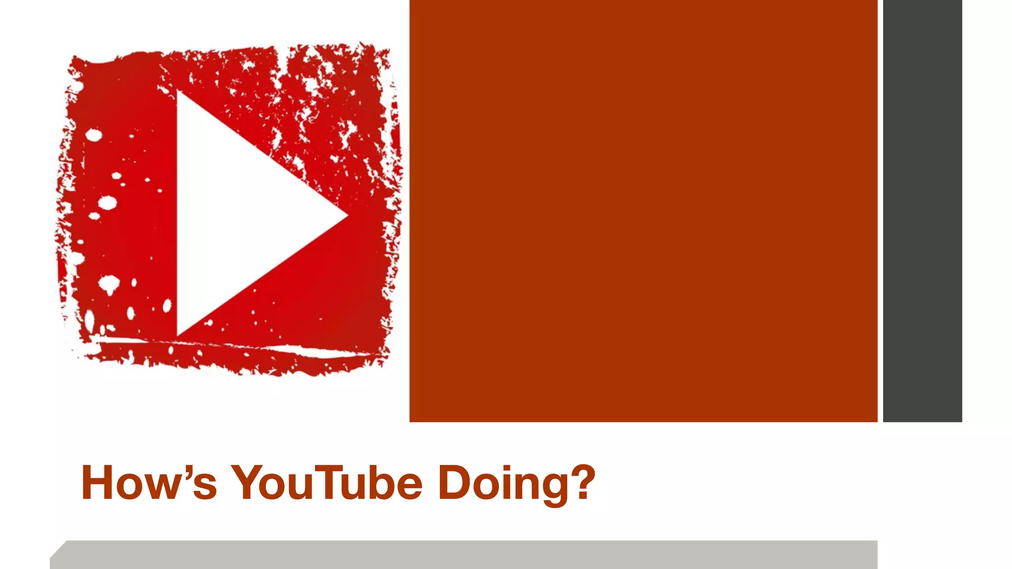 How’s YouTube Doing?
 