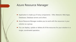 Managing Azure Components Using Azure PowerShell | PPTX