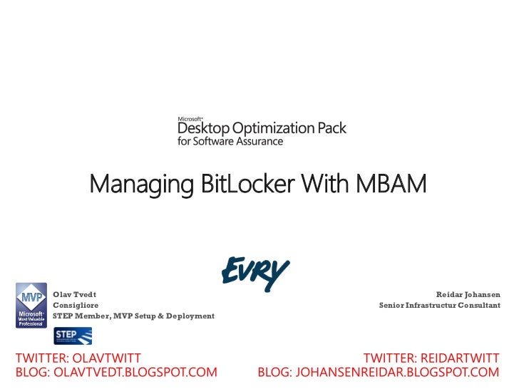 mbam bitlocker cognizant