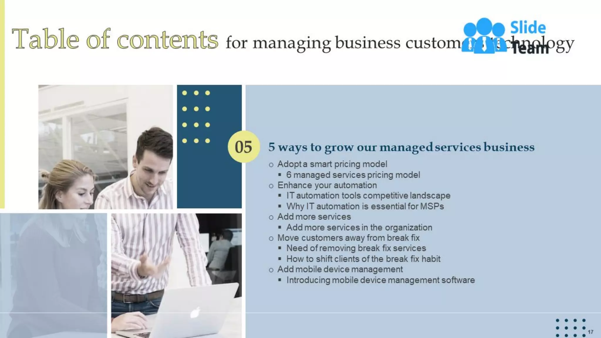 Managing Business Customers Technology Powerpoint Presentation Slides