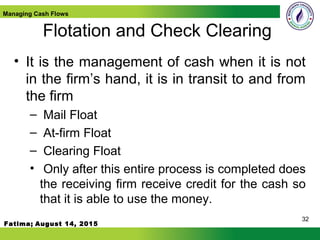 Managing cash flows | PPT