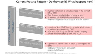 Managing cataract in DME patients simULTANEOUS injection and ...