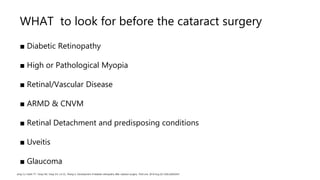 Managing cataract in DME patients simULTANEOUS injection and ...