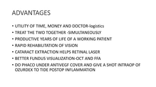 Managing cataract in DME patients simULTANEOUS injection and ...
