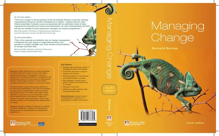 Bernard Burnes Managing Change Fifth Edition