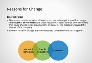 External Changes Example Managing Change & Transition | PDF