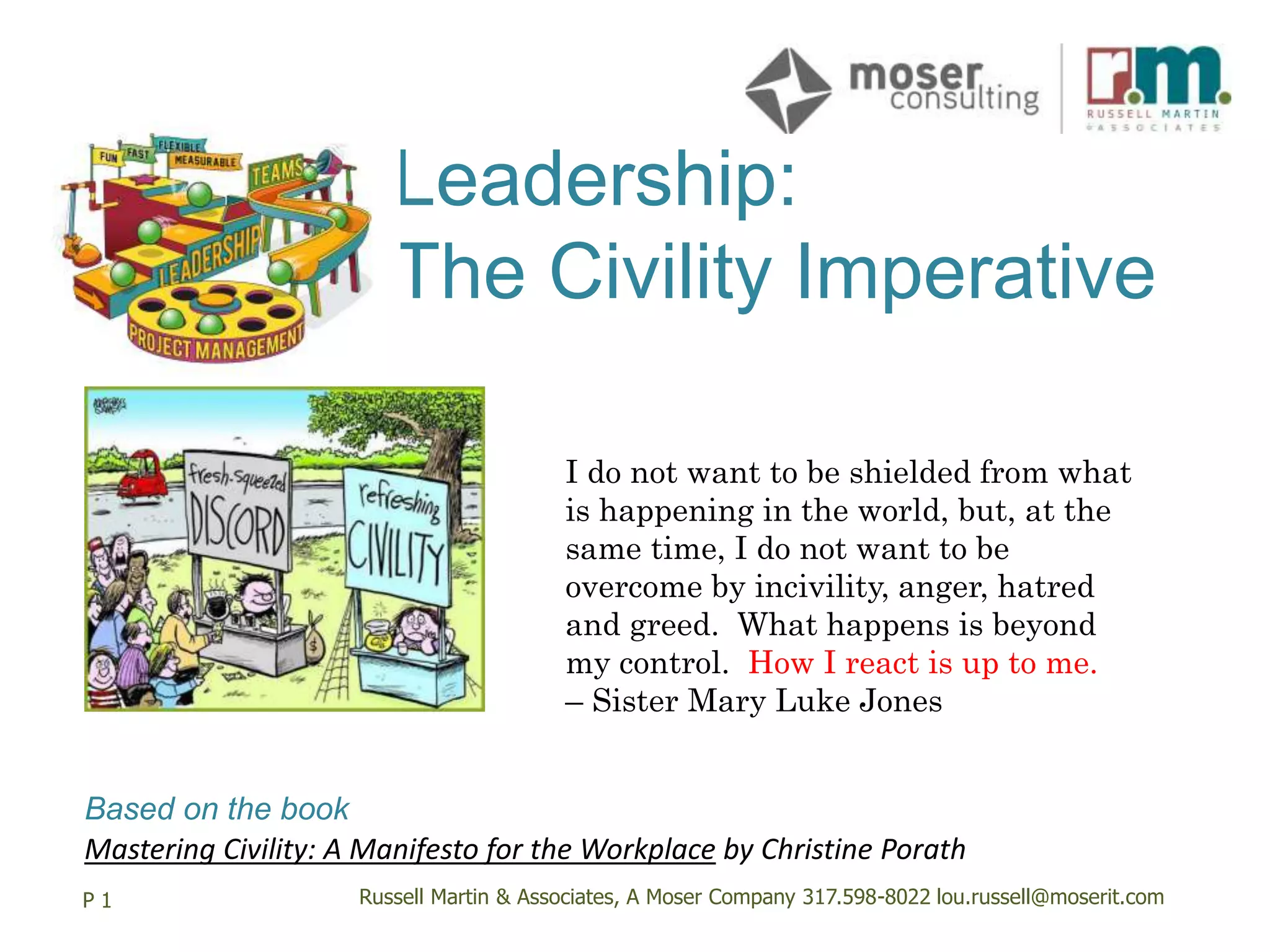 Managing civility atd cic PPT