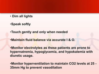 Possible nursing diagnoses Ineffective airway clearance 