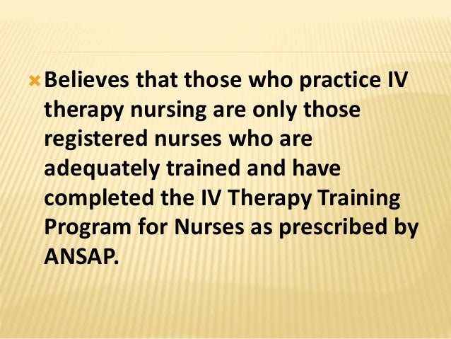 iv therapist nurse