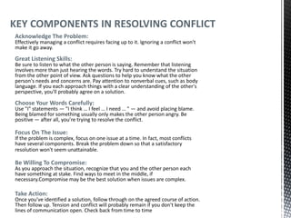 Managing conflict | PPTX