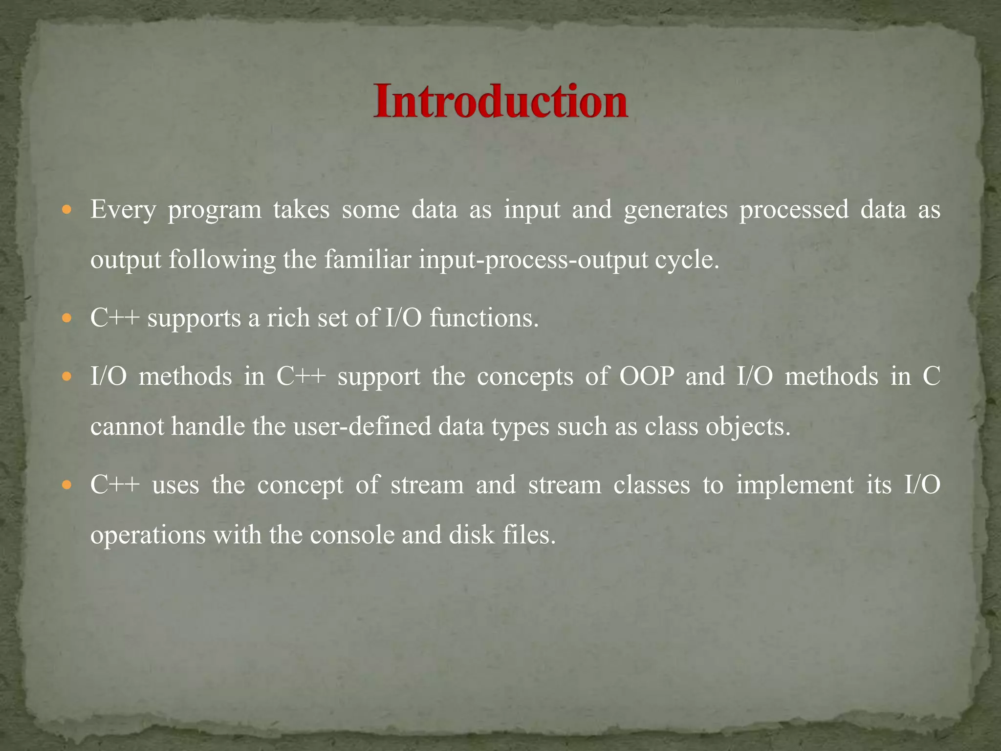 Managing console input ppt