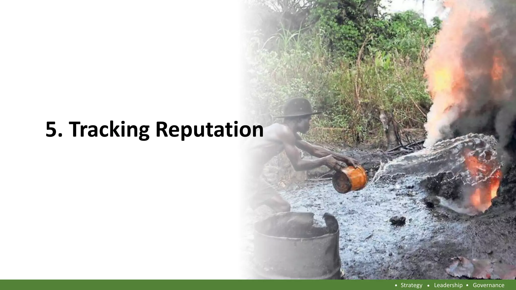 Strategy Leadership GovernanceStrategy Leadership Governance
5. Tracking Reputation
 