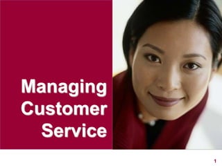 1
www.studyMarketing.org
Managing
Customer
Service
 