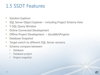 Managing database project with Visual Studio SSDT and TFS | PPT