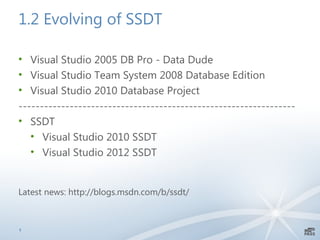 Managing database project with Visual Studio SSDT and TFS | PPT