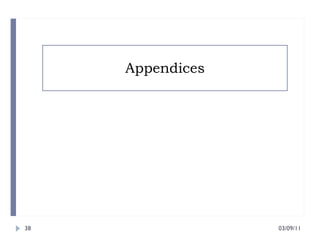 Appendices 03/09/11 