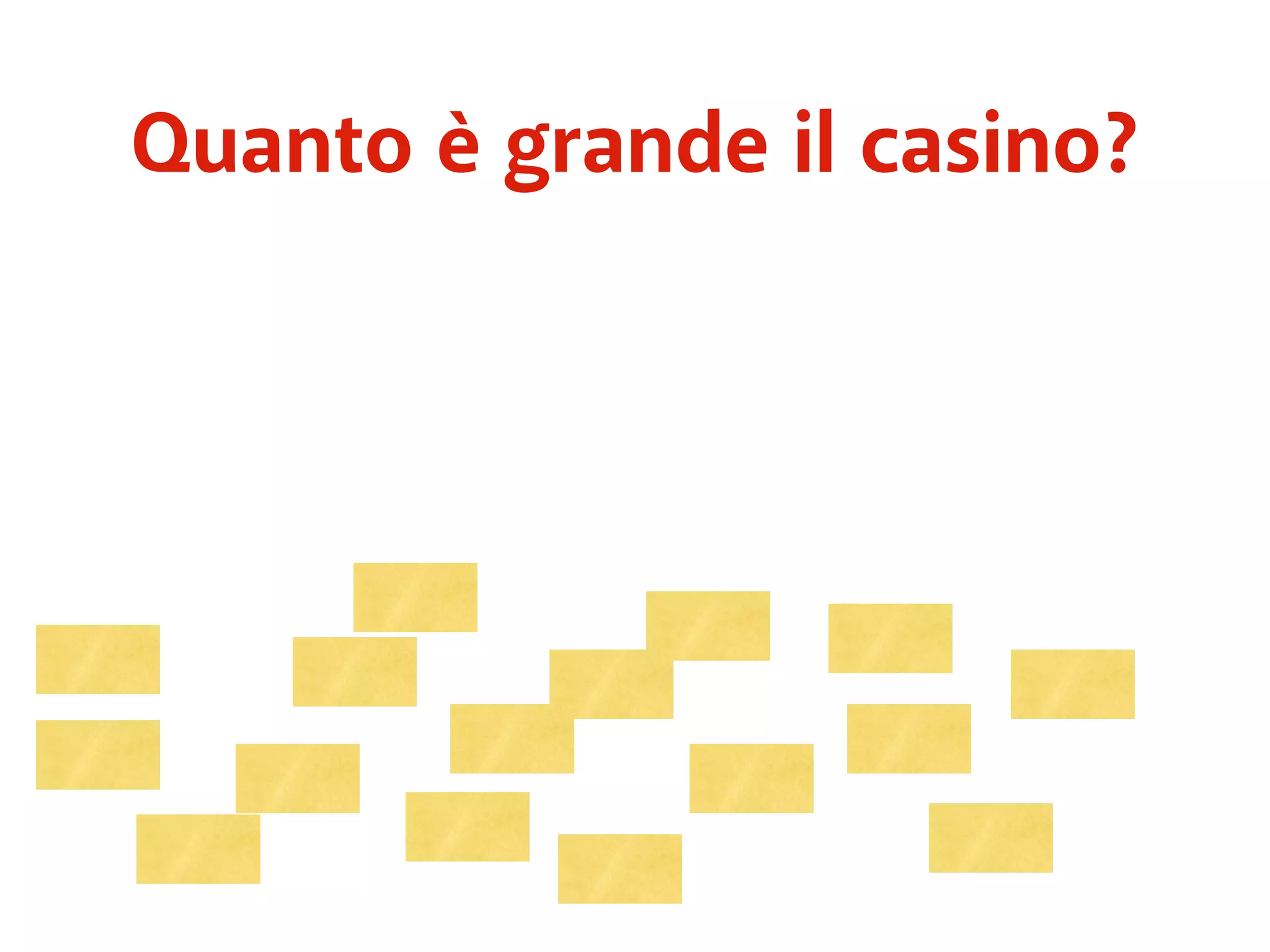 Quanto è grande il casino? 
 