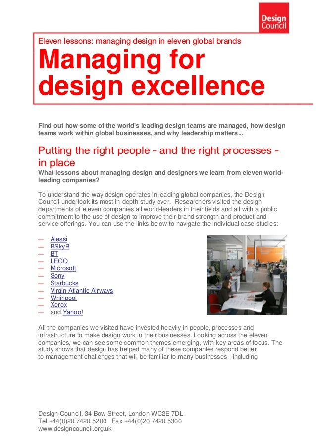 Managing Design In Eleven Global Brands