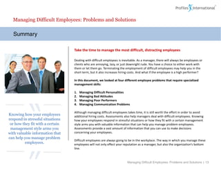 Managing difficult employees | PDF