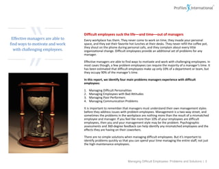 Managing difficult employees | PDF
