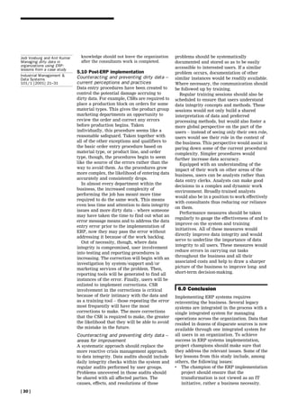 Managing Dirty Data In Organization Using Erp | PDF