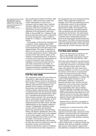 Managing Dirty Data In Organization Using Erp | PDF
